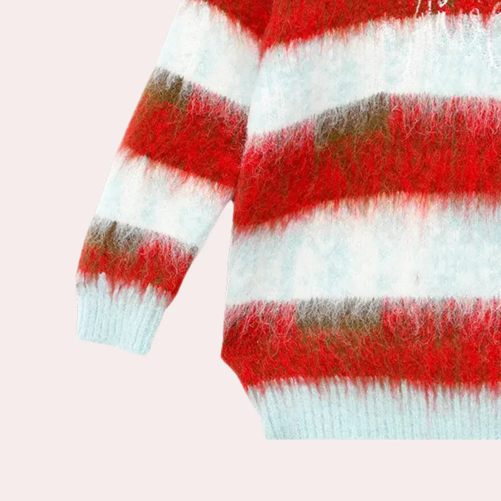Levoire | Pull De Noël Rayé Pour Femmes