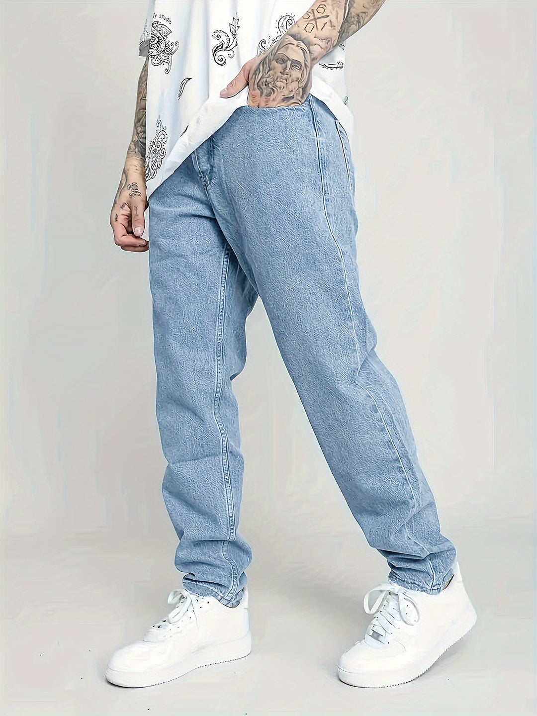 Levoire | Coupe Libre Jeans Pour Hommes Bleu ciel