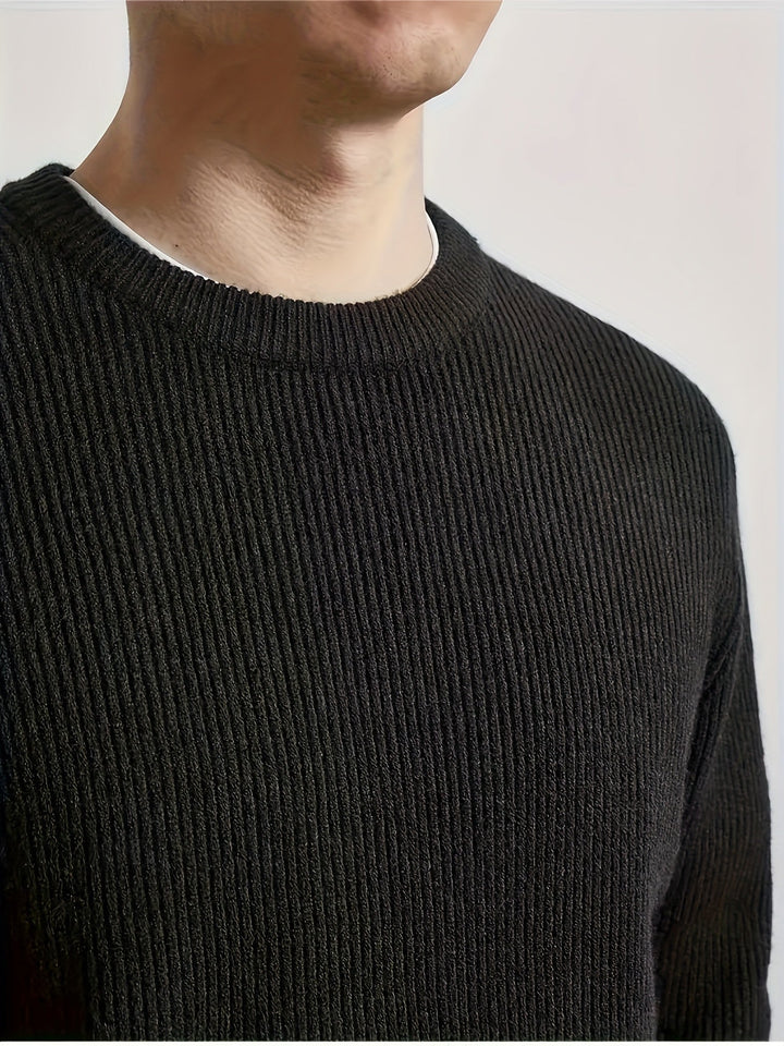 Levoire | Pull-Over En Laine Pour Hommes À Col Rond