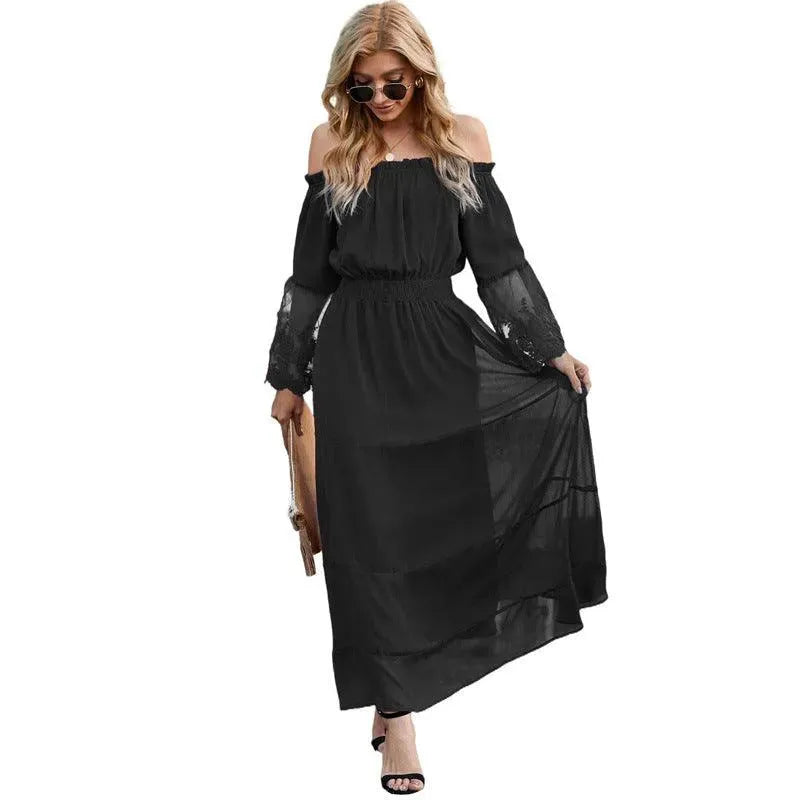 Levoire | Robe de soirée pour femmes avec une zone d'épaule ouverte Noir