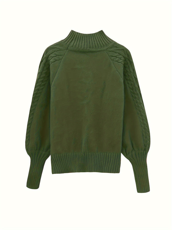 Levoire | Pull Encolure Haute Tricoté Avec Des Épaules Tombantes