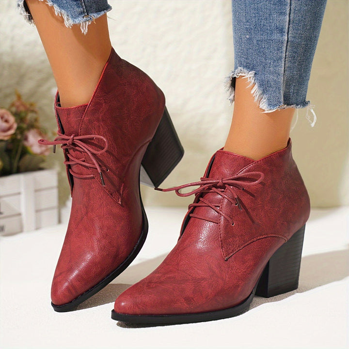 Levoire | Bottes Élégantes Pour Femmes Avec Plateforme Et Talon Épais Rot
