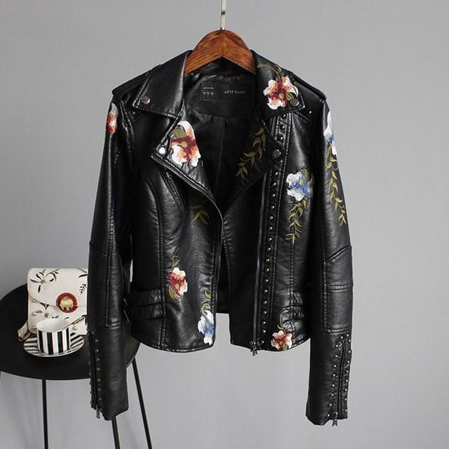 Levoire | Veste Vintage Brodée Cropped Noir