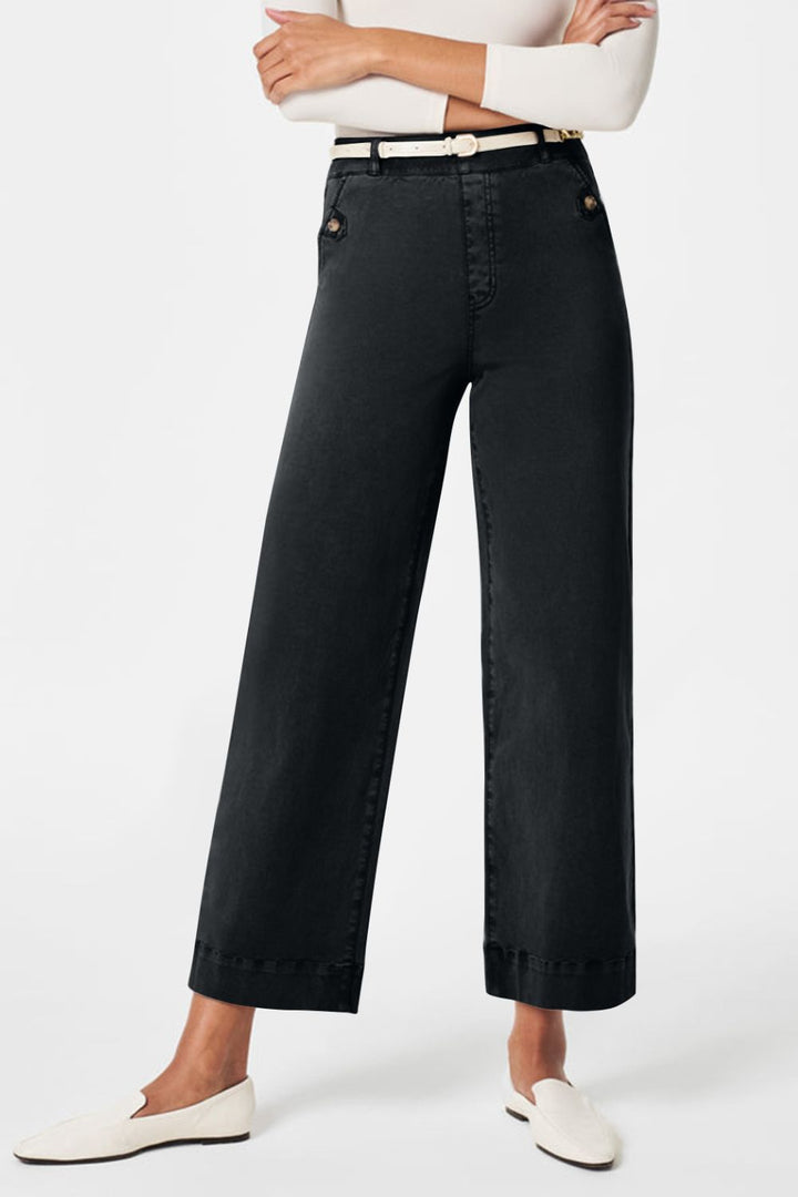 Levoire | Jean Taille Haute Avec Poches Classiques, Élégant Et Polyvalent Noir