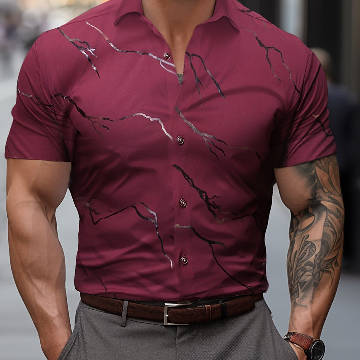 Levoire | Poids Chemise D'Été Pour Hommes À Manches Courtes Rot