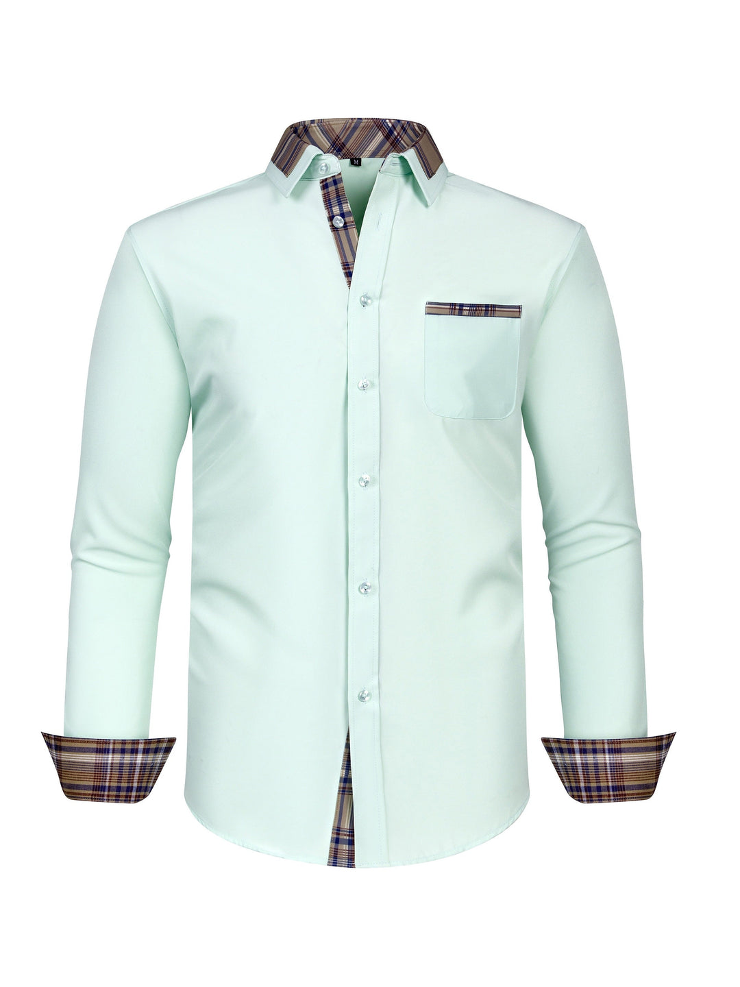 Levoire | Chemise Fine Adaptée Aux Affaires Avec Col À Carreaux Vert clair