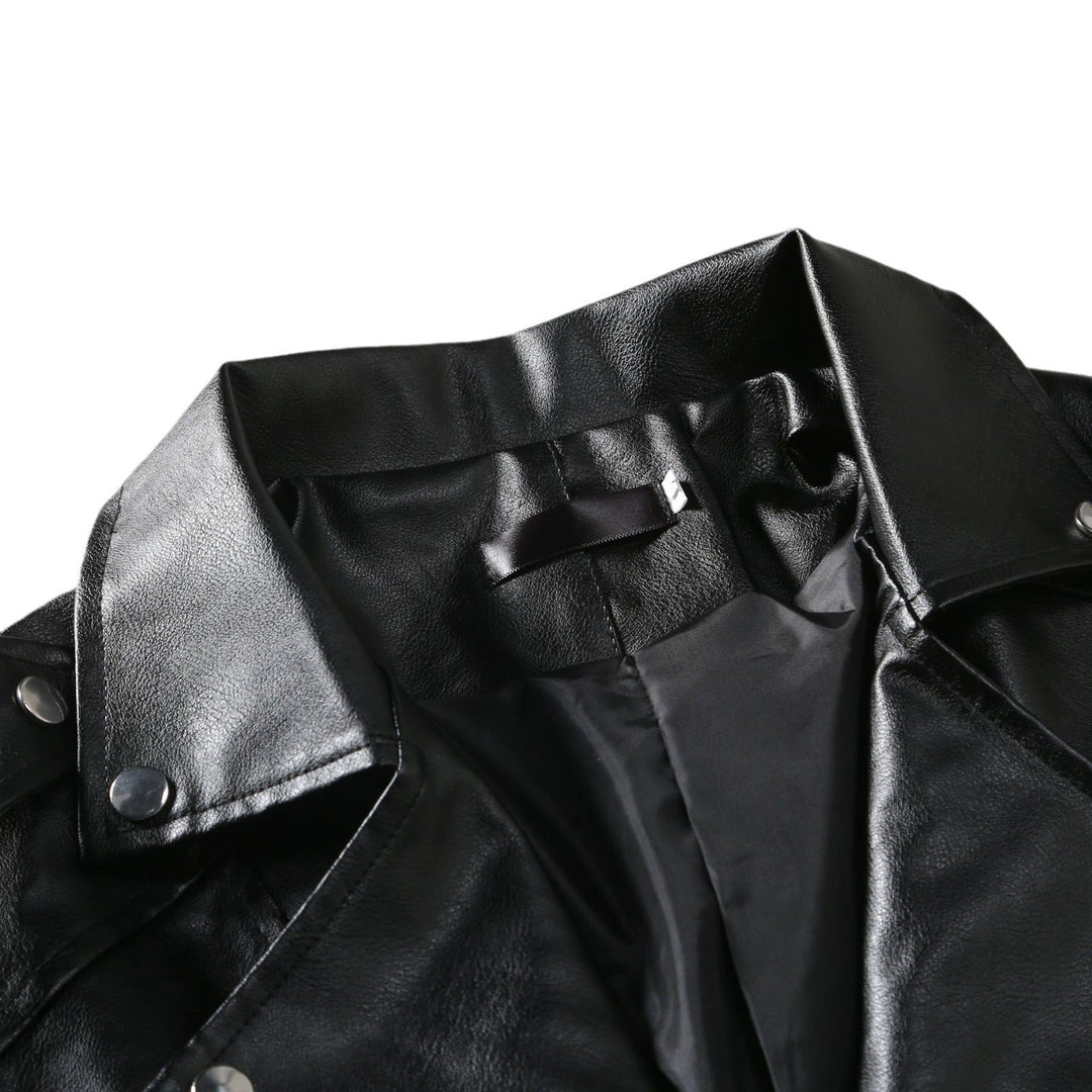 Levoire | Veste En Cuir Slim Fit Avec Revêtement