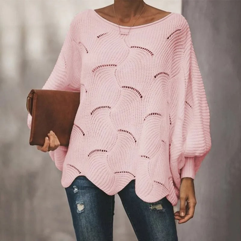 Levoire | Pull Long À Manches Crochet Rosa