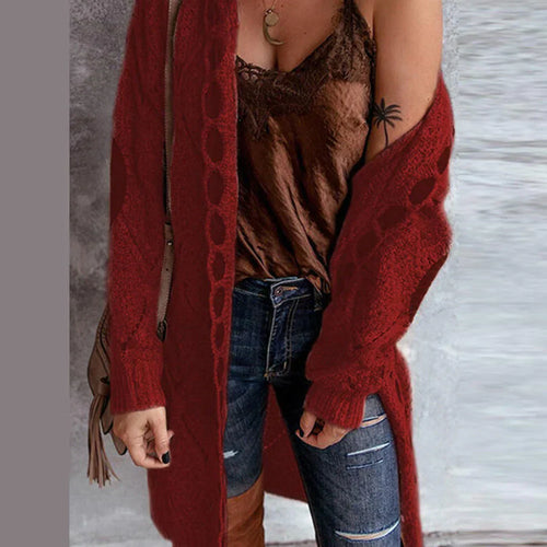 Levoire | Pull À Capuche Tricoté Tendance Cardigan Avec Patchs Contrastés