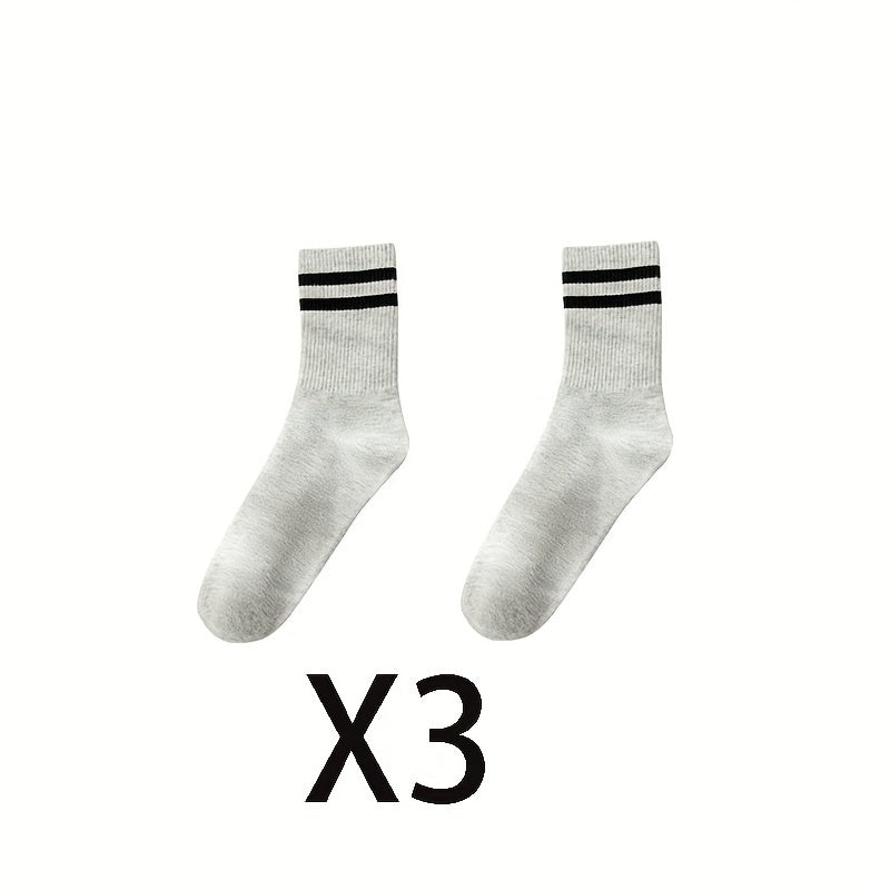 Levoire | 3 Paria Unisexe Chaussettes Sportives Crew Gris (3 paires) Une taille (36-41)
