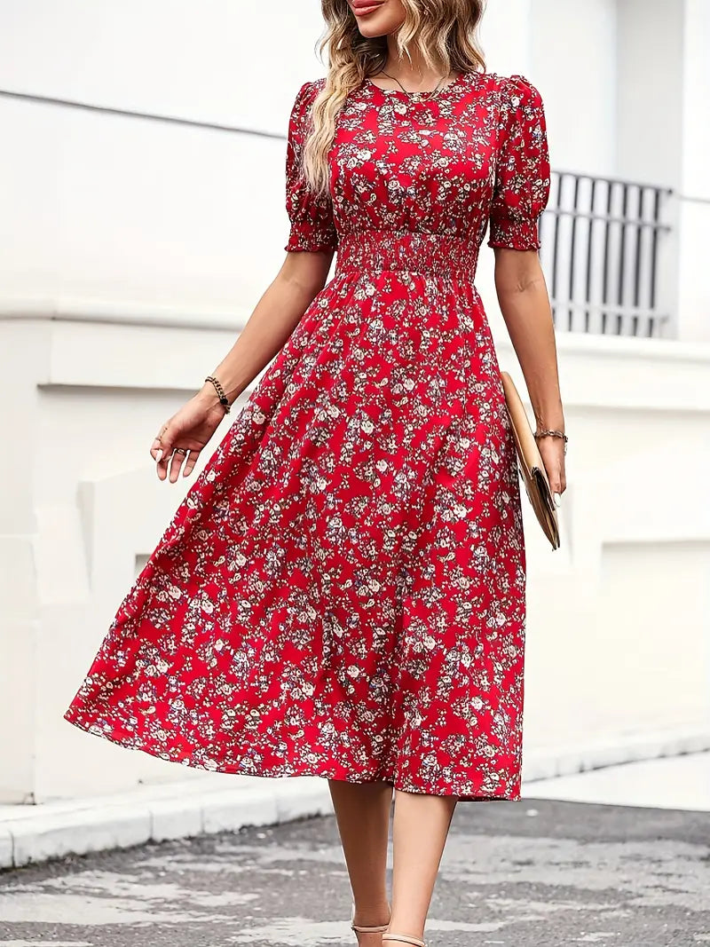 Levoire | Robe Avec Imprimé Floral Et Col Rond Couleur mixte