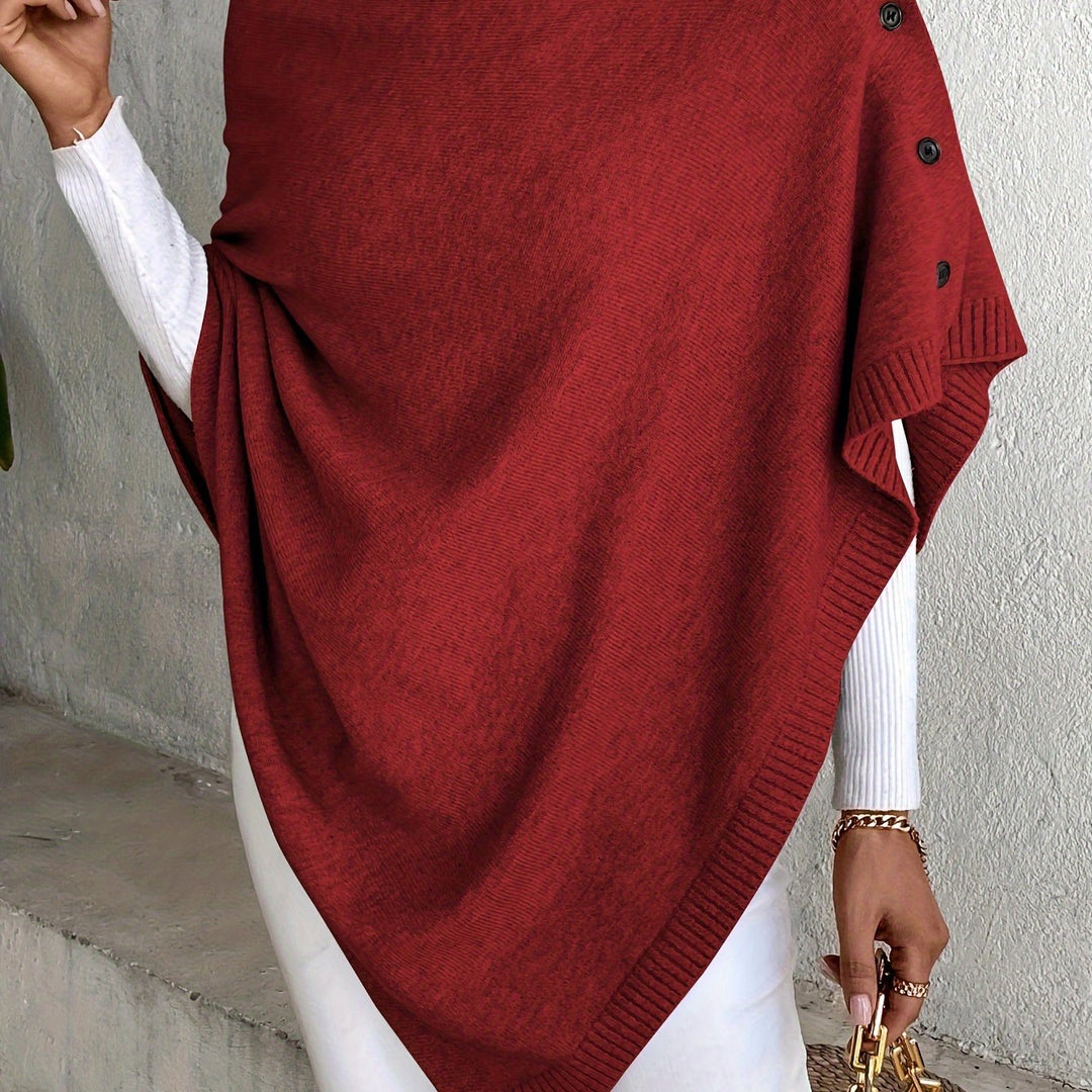 Levoire | Non Combiné Cape Tricoté Bordeaux rouge