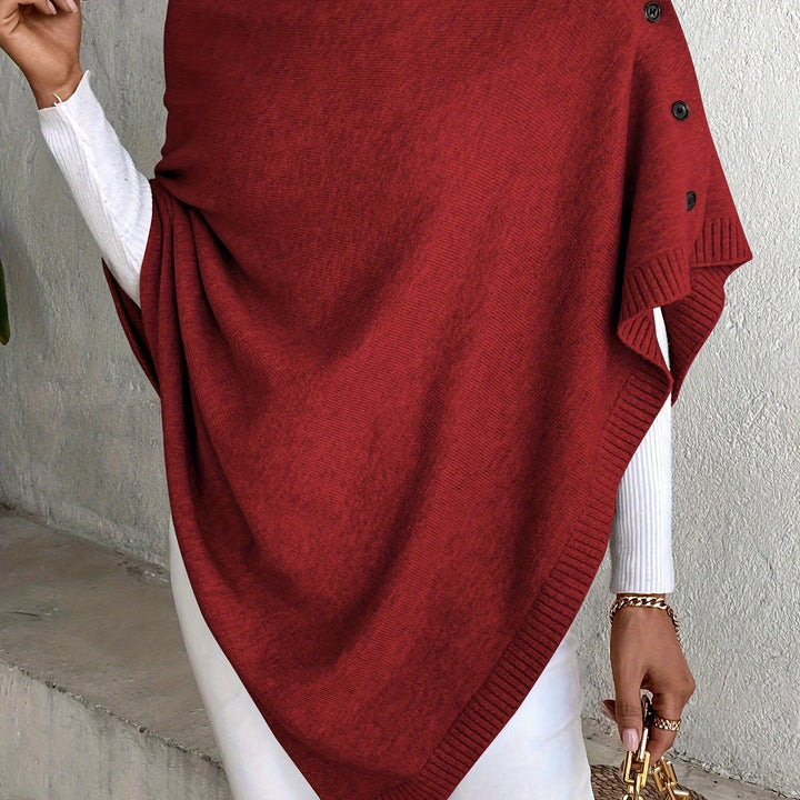 Levoire | Non Combiné Cape Tricoté Bordeaux rouge
