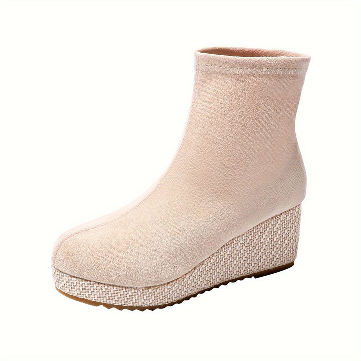 Levoire | Bottines À Talons Wedge Confortables Pour Femmes À Bout Rond