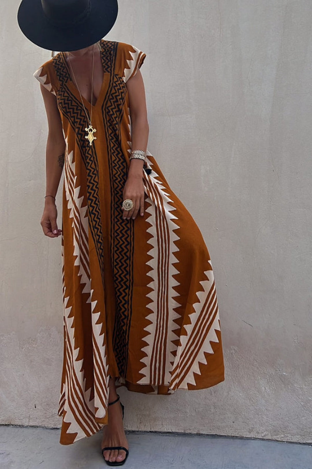 Levoire | Robe D'été Sans Manches Pour Femmes Orange
