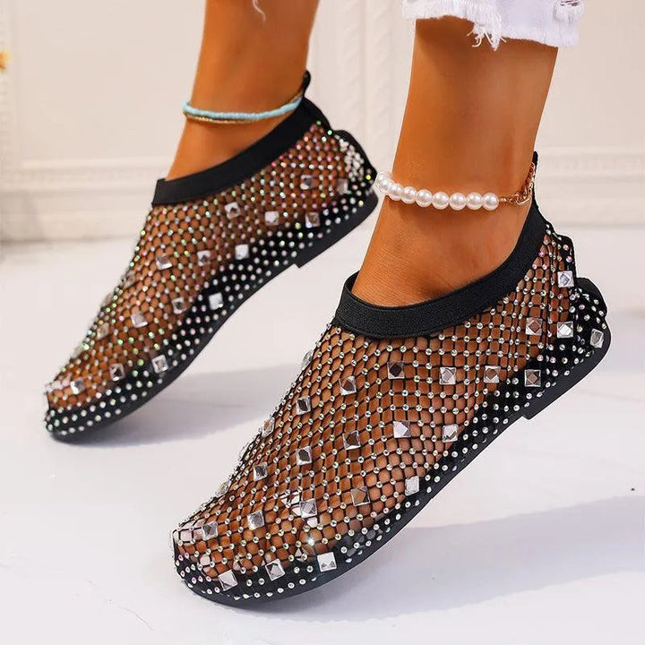 Levoire | Robes en maille plates avec design en strass