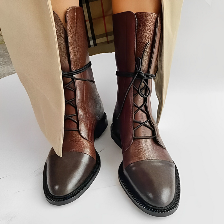 Levoire | Bottes Élégantes Lacets Antidérapantes Braun