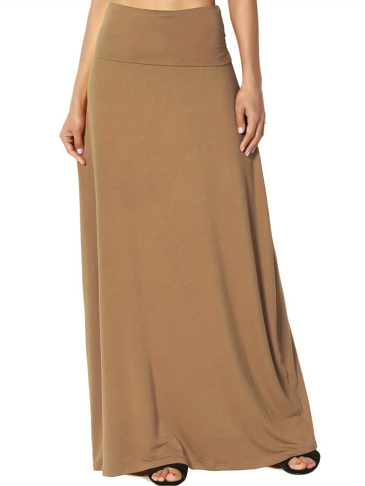 Levoire | Jupe Maxi Multicolore À Taille Haute Khaki
