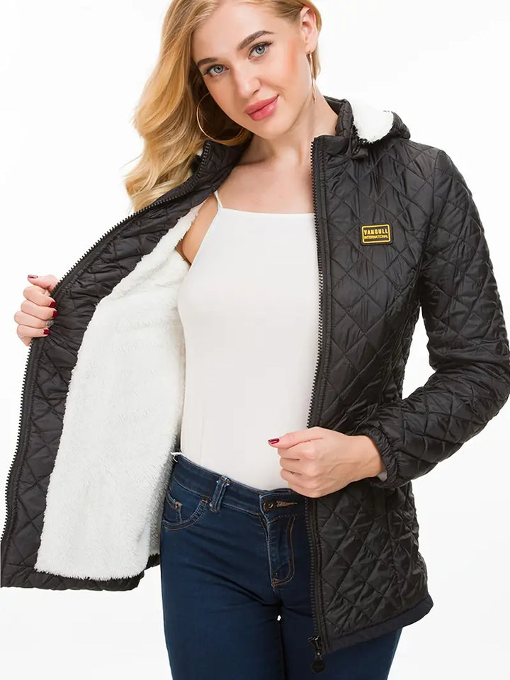 Levoire | Manteau Matelassé À Capuche Avec Fausse Fourrure