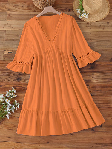 Levoire | Femme Robe élégante avec ourlet à volants