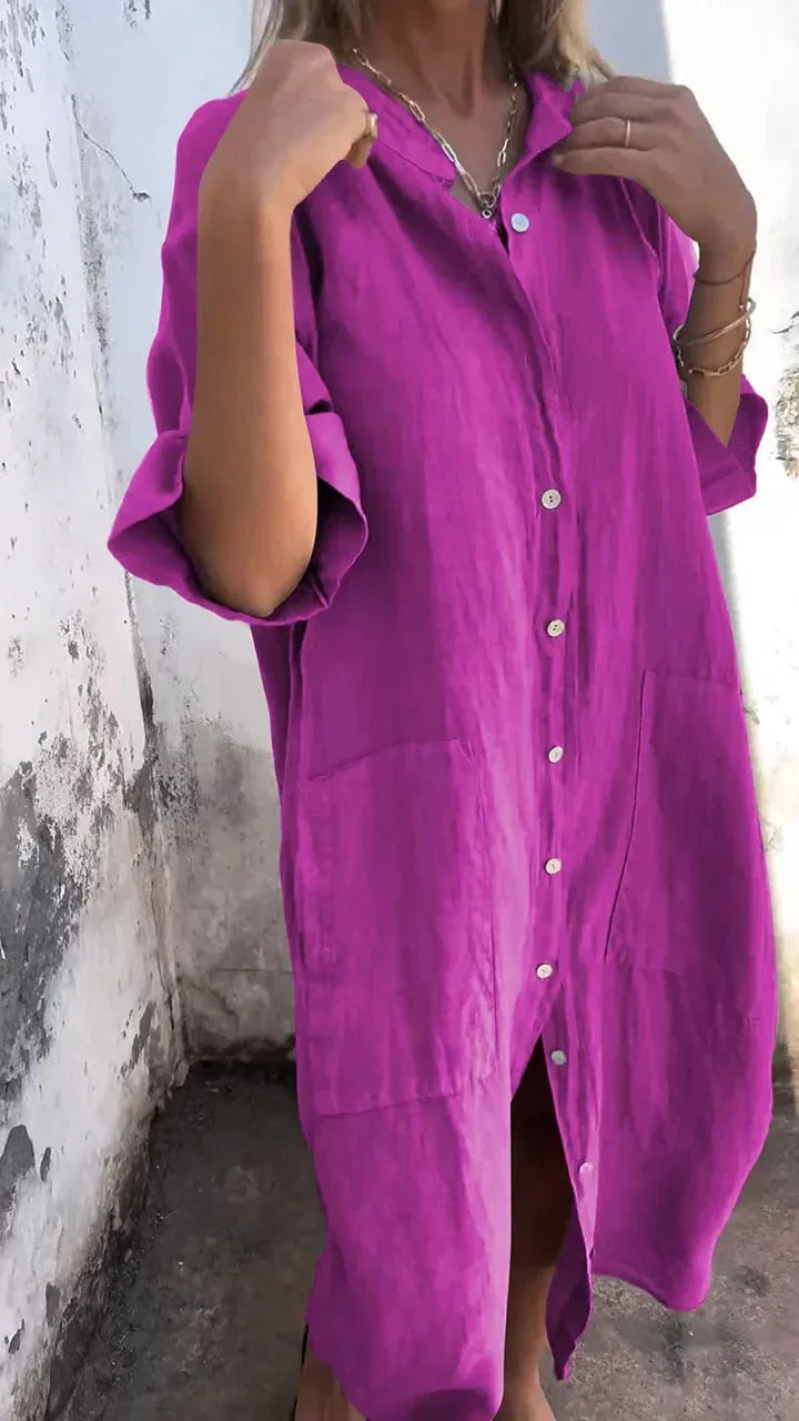 Levoire | Langes légères hemdblusenkleid Lila