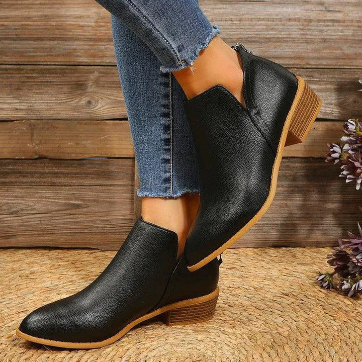 Levoire | Bottines à talon épais et fermeture éclair Noir