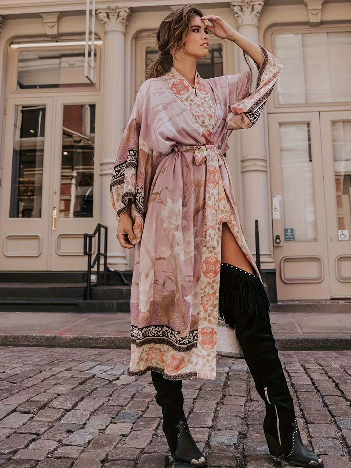 Levoire | Imprimé, Inspiré Du Kimono, Maillot De Bain Élégant Rose une taille
