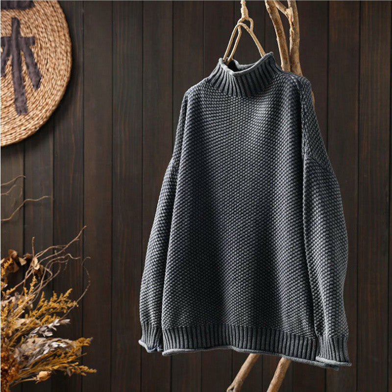 Levoire | Chandail En Tricot Pour Femme - Col De Tortue Gris Taille unique