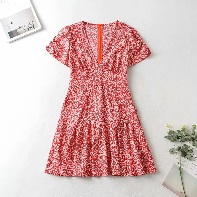Levoire | Robe D'Été À Motifs Floraux Rot