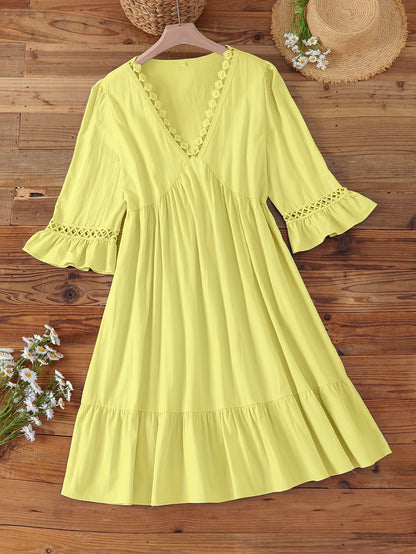 Levoire | Femme Robe élégante avec ourlet à volants