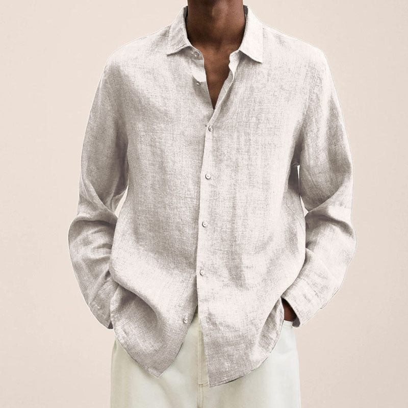 Levoire | Chemise Classique À Manches Longues Pour Hommes Blanc