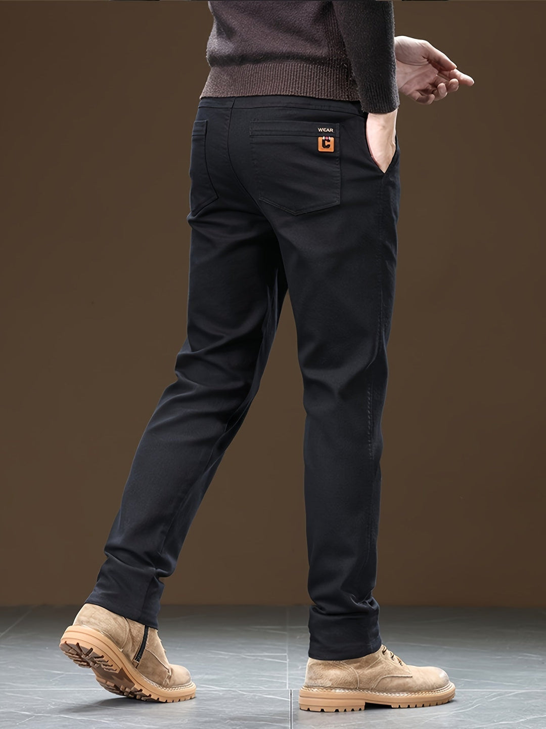 Levoire | Coton Pantalons Chino Pour Hommes, Coupe Régulière, Tissu Élastique