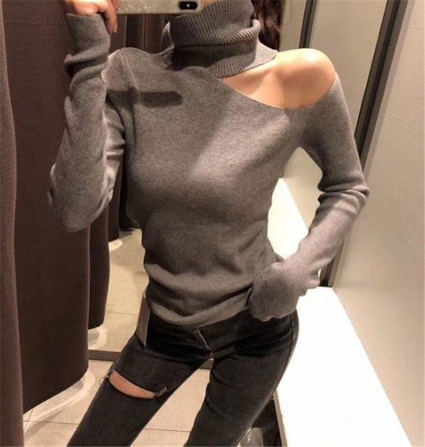 Levoire | Pull À Manches Longues Pour Femmes Look Tendance Gris Une taille