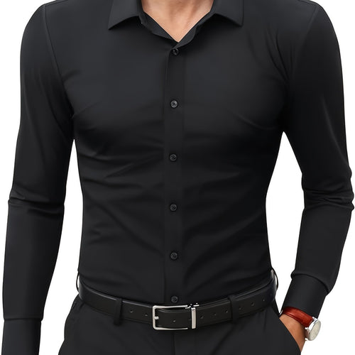 Levoire | Slim Fit Stretch Chemise Homme Boutonnée