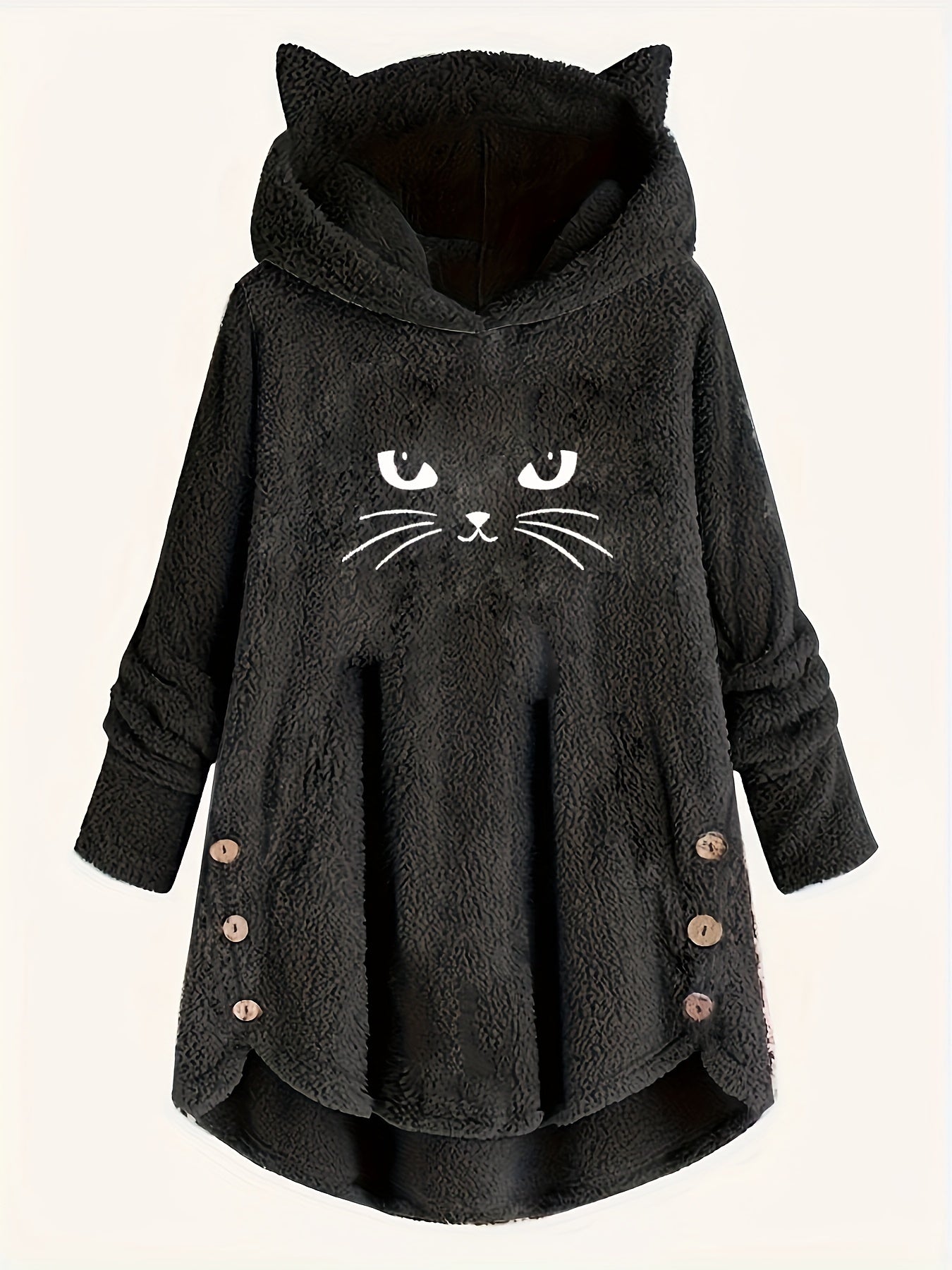 Levoire | Sweat-Shirt Doux Avec Motif De Chat Noir
