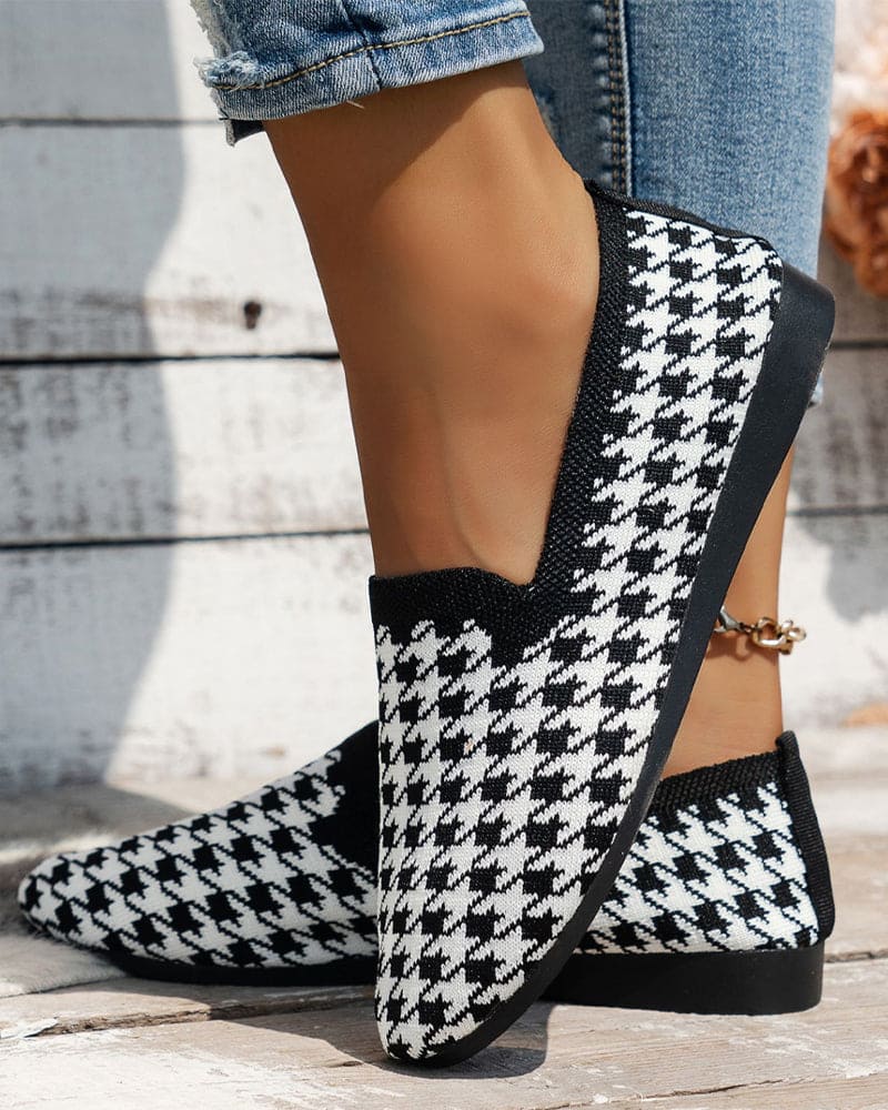 Levoire | Chaussures En Tissu Doux À Carreaux