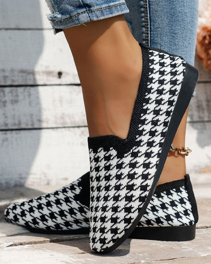 Levoire | Chaussures En Tissu Doux À Carreaux