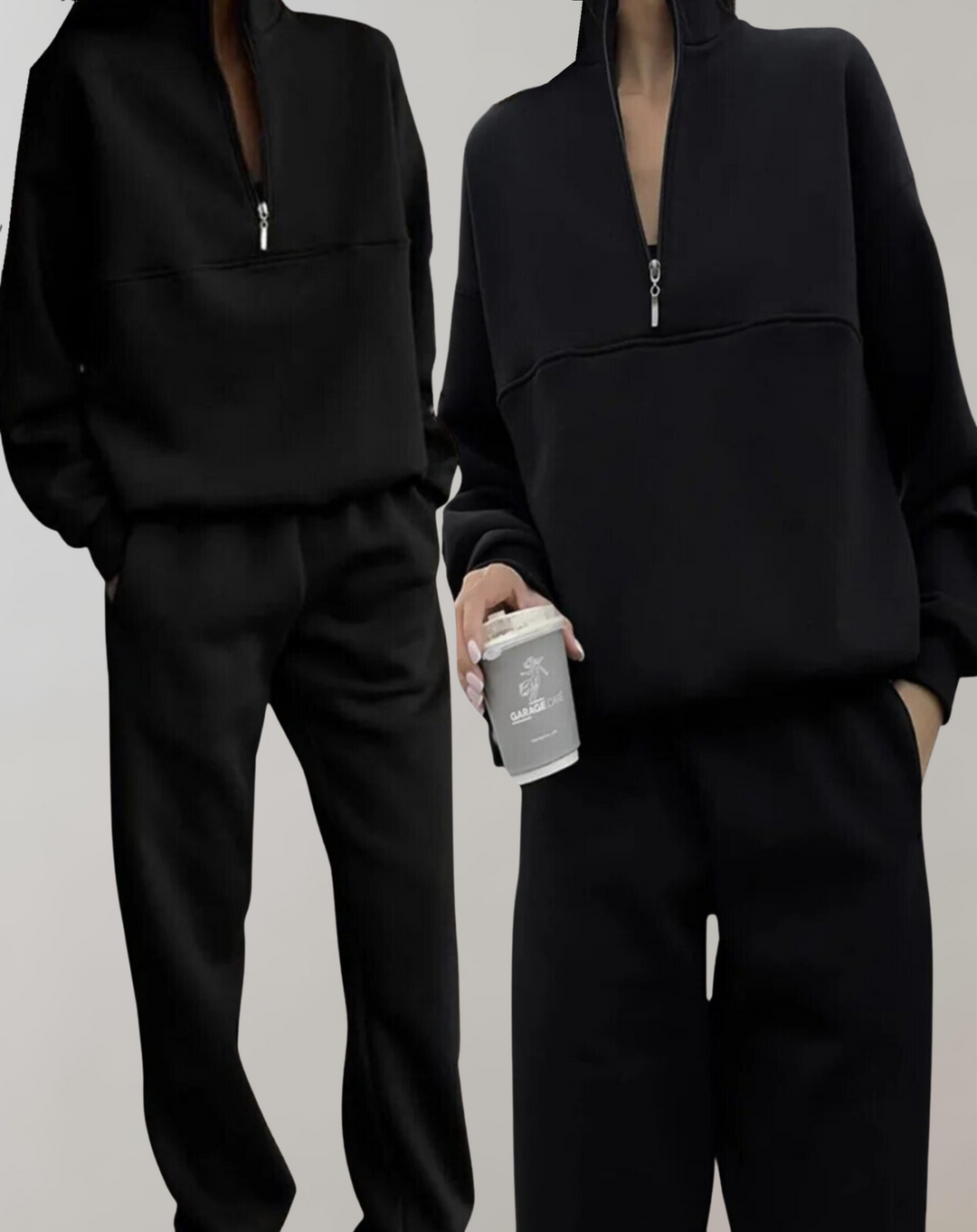 Levoire | Ensemble en polaire élégant Noir
