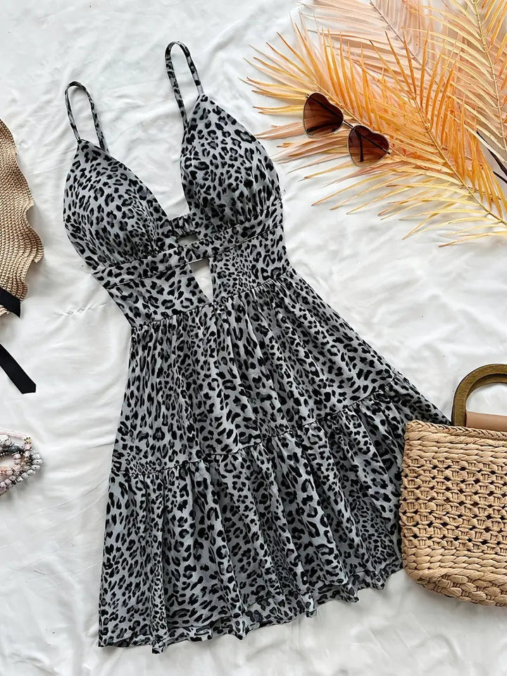 Levoire | Robe d'été à bretelles et à taille élastique Gris