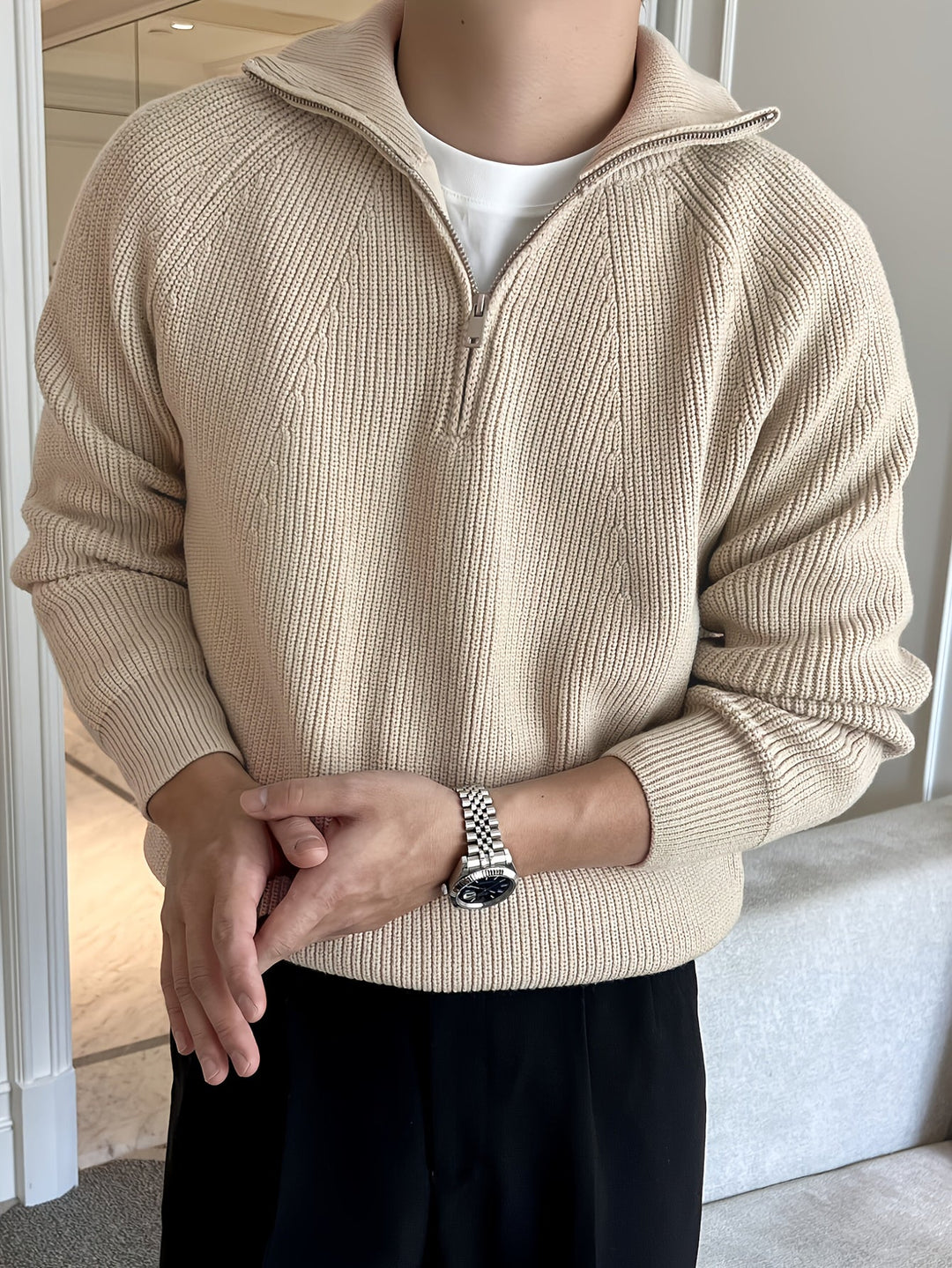 Levoire | Rento pull tricoté Khaki