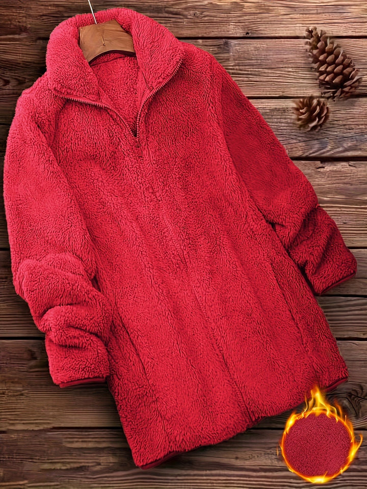 Levoire | Veste longue à manches longues chaude avec zip Rot