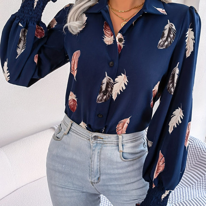 Levoire | Rennot-T-Shirts With Feather Patterns And Short Sleeves