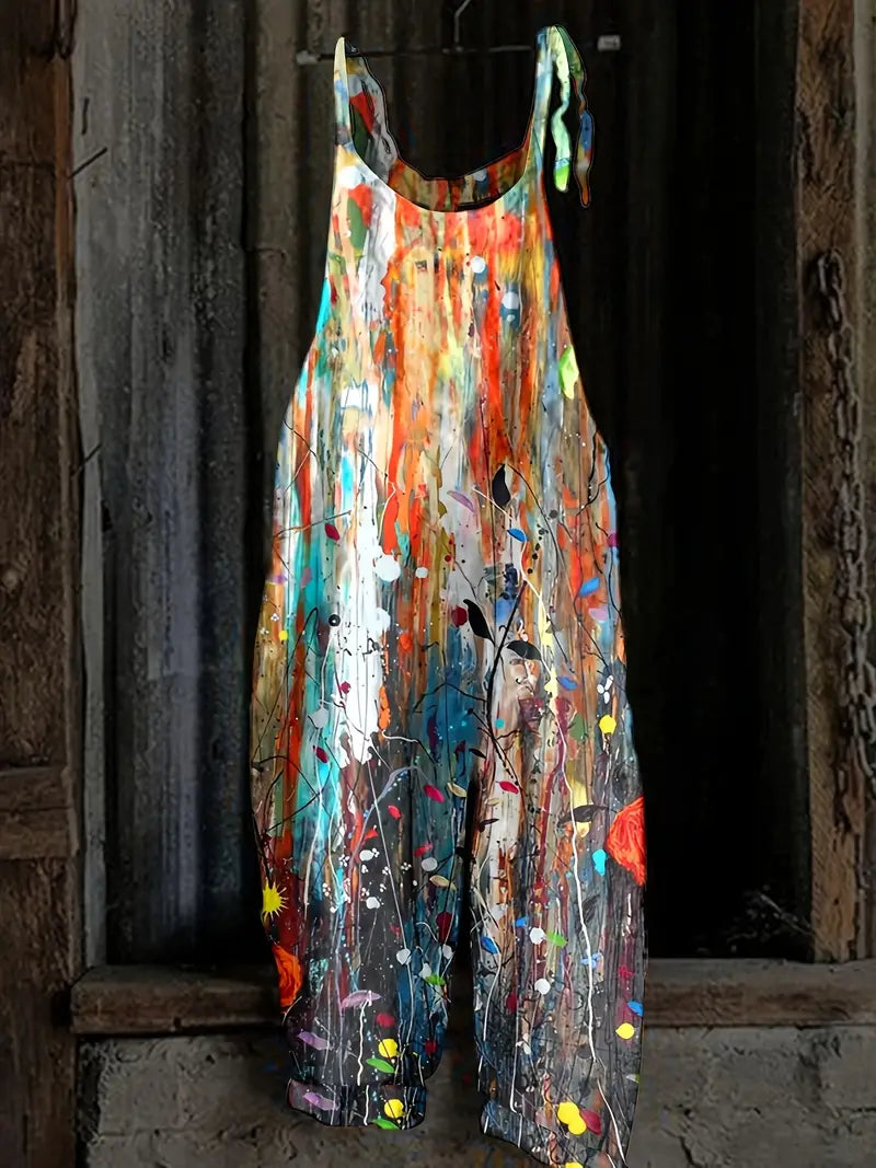 Levoire | Jumpsuit À Imprime Abstrait Orange