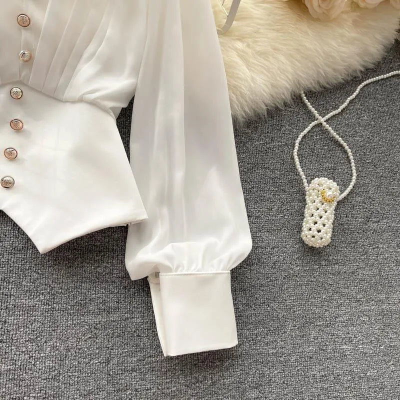 Levoire | Blouse à manches longues avec décolleté en V