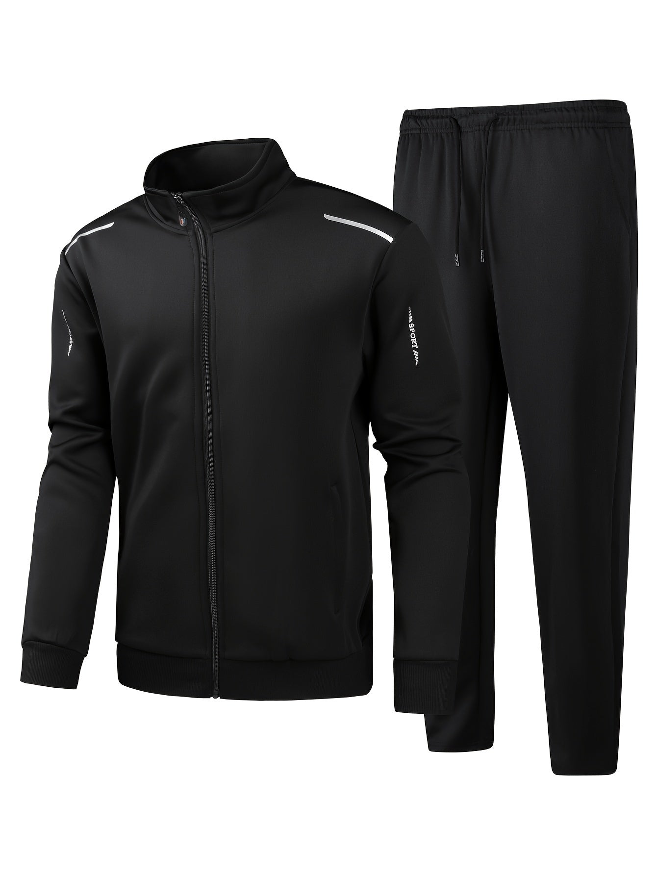 Levoire | Combinaison D'Entraînement Avec Col Montant Et Pantalon Décontracté Noir