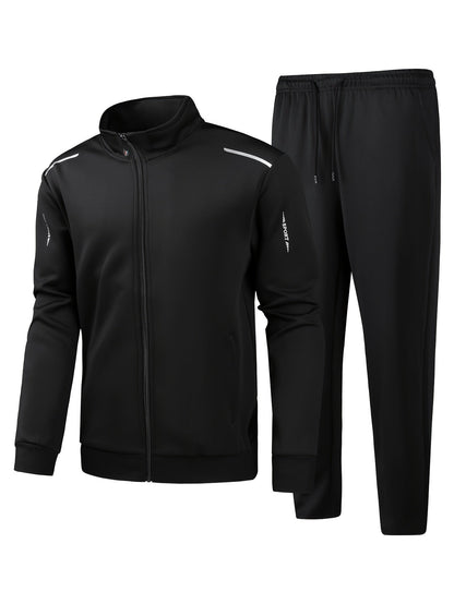 Levoire | Combinaison D'Entraînement Avec Col Montant Et Pantalon Décontracté Noir