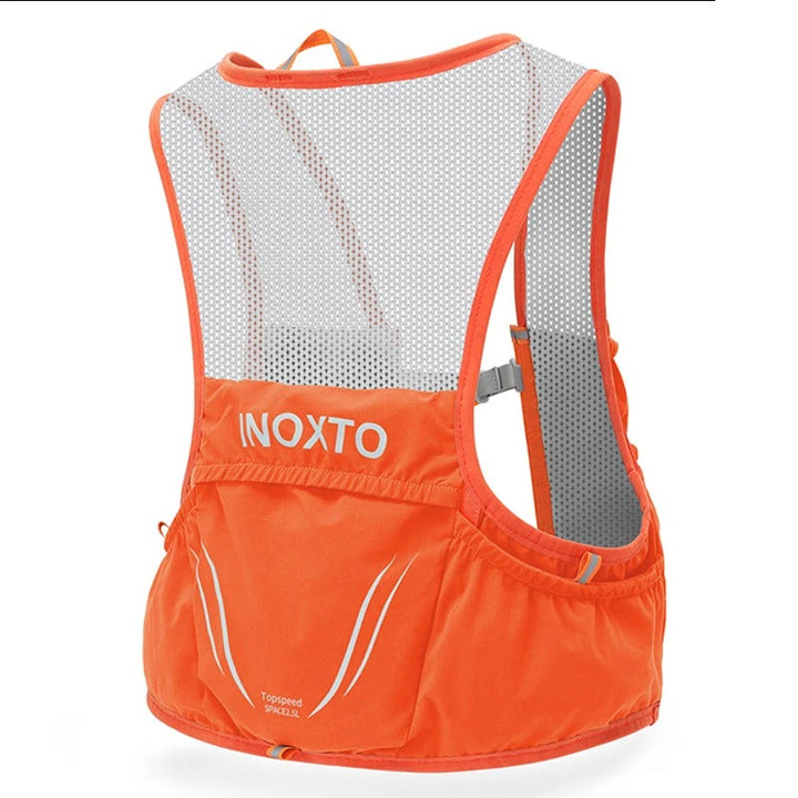 Levoire | Gilet Trailrunning avec 2 Bouteilles Souples Hydratation Orange