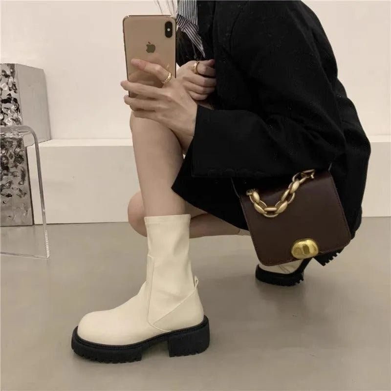 Levoire | Bottes pour femmes à semelle épaisse et talon