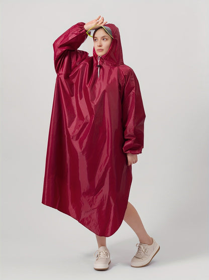 Levoire | Poncho De Pluie Unisexe Imperméable Avec Foulard Rot Une taille