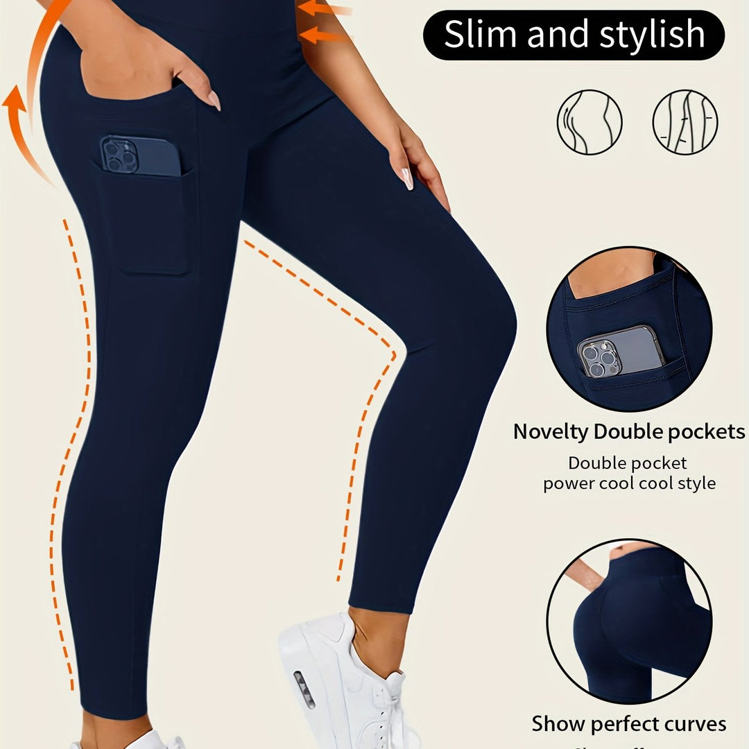 Levoire | Pantalons De Yoga Unis Avec Poche Et Haute Élasticité